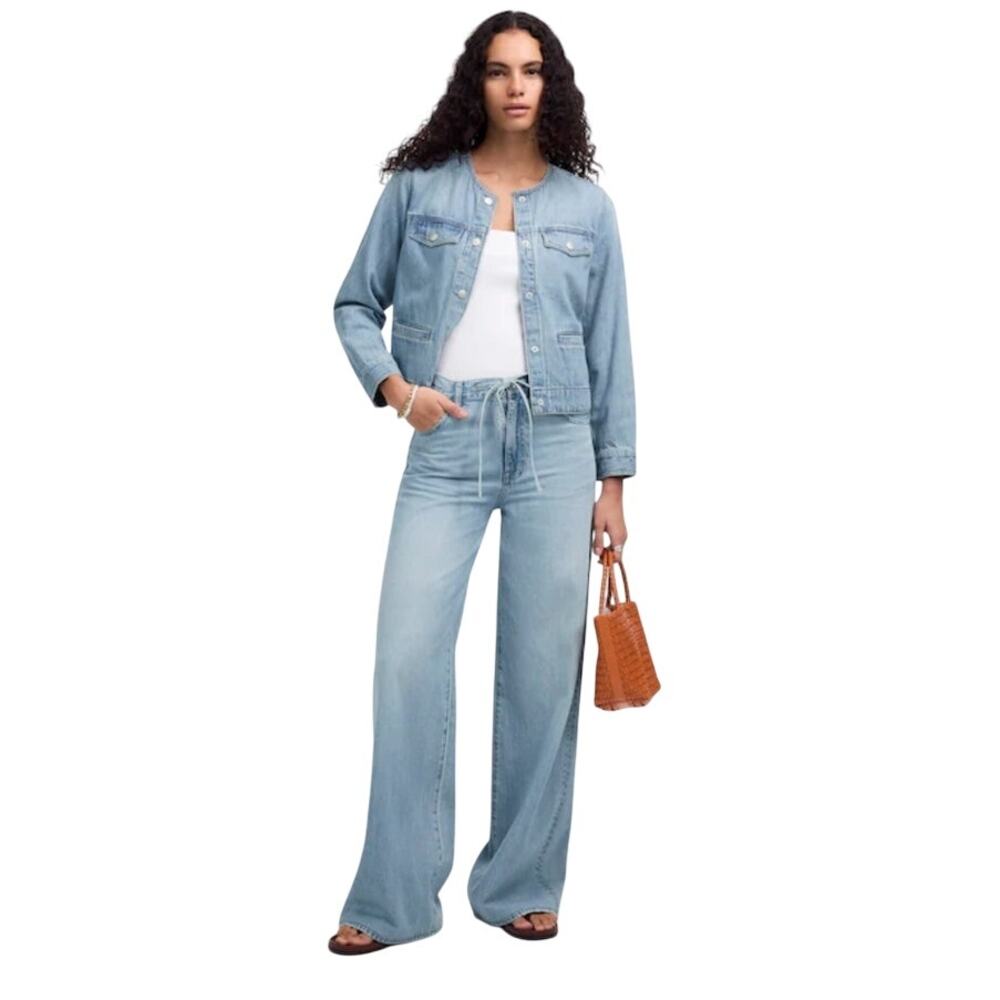 NWT Madewell Superwide-Leg Jeans: Airy Denim Edition Blue W33